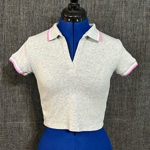 Ultra Flirt Collared Mid-rift shirt, Size M